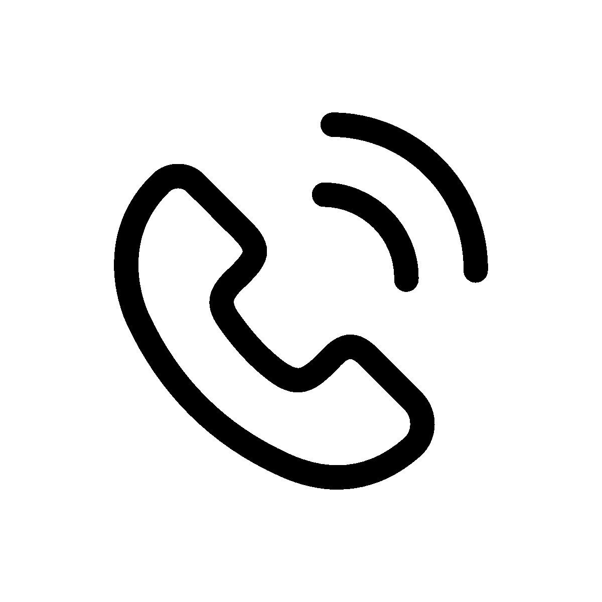 An outline hover animation of calling