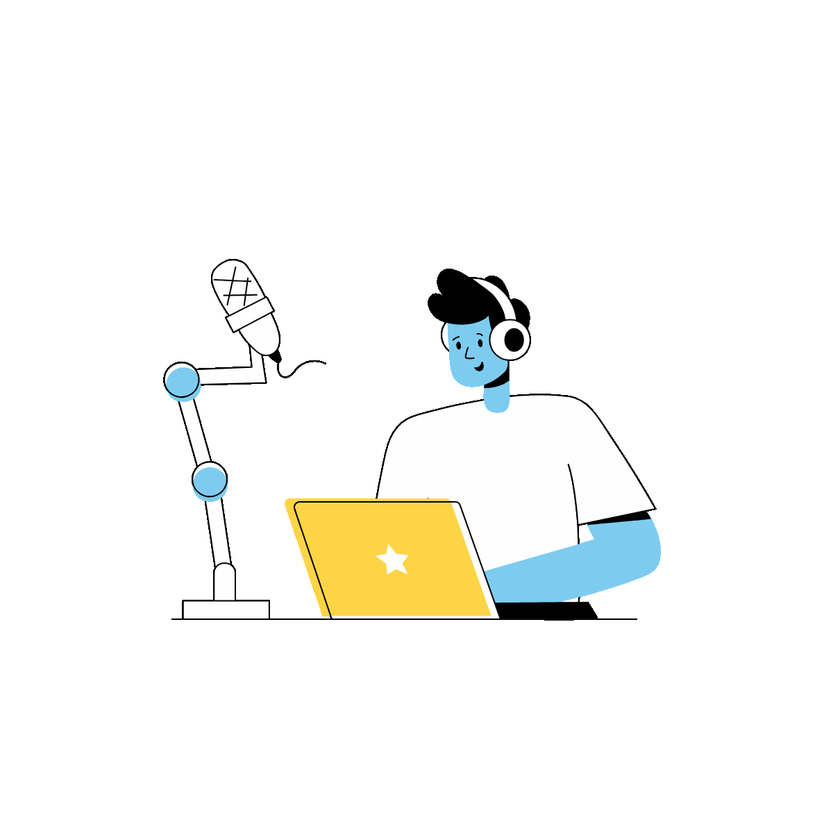 Podcast Marketing Linear Mini Animation Illustration
