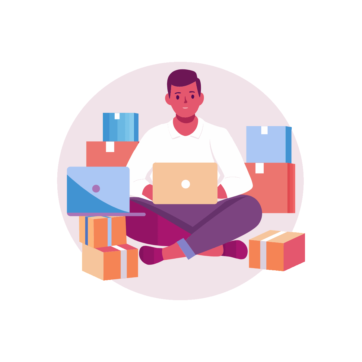 Flat Animated Online Purchase Illustration