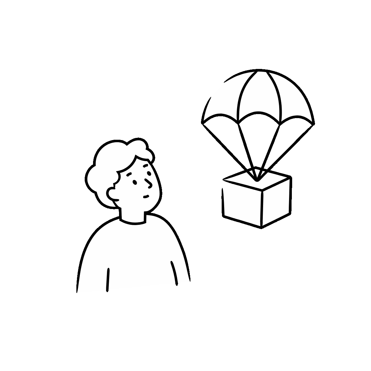 Hand-Drawn Product Shipping Doodle Icon