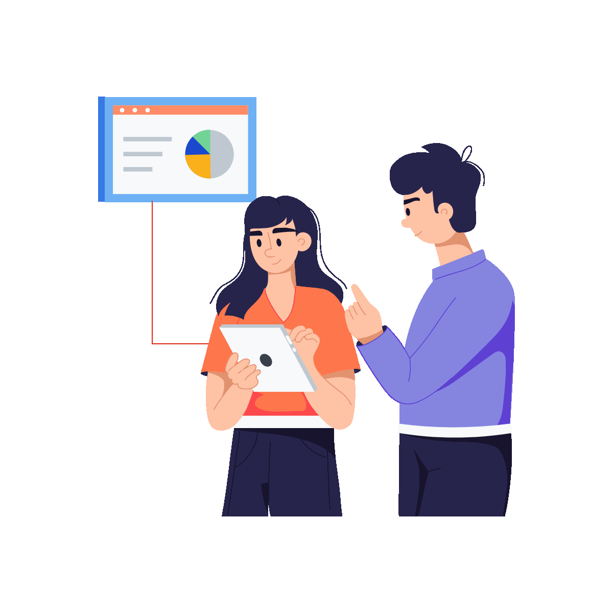 Flat Animated Project Discussion Design
