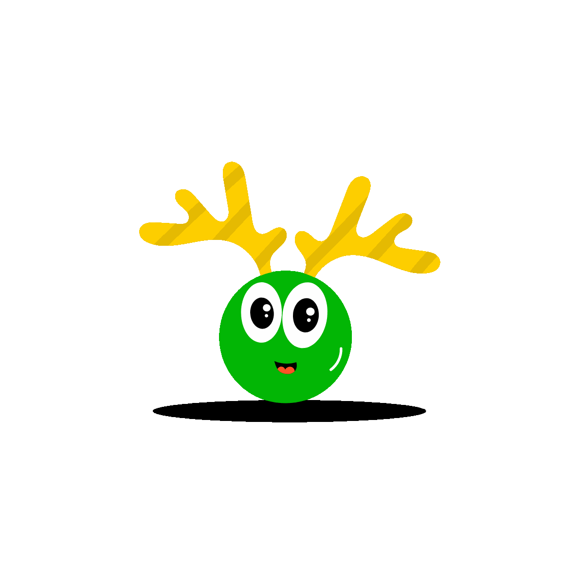 Joy word with emoji animated flat sticker