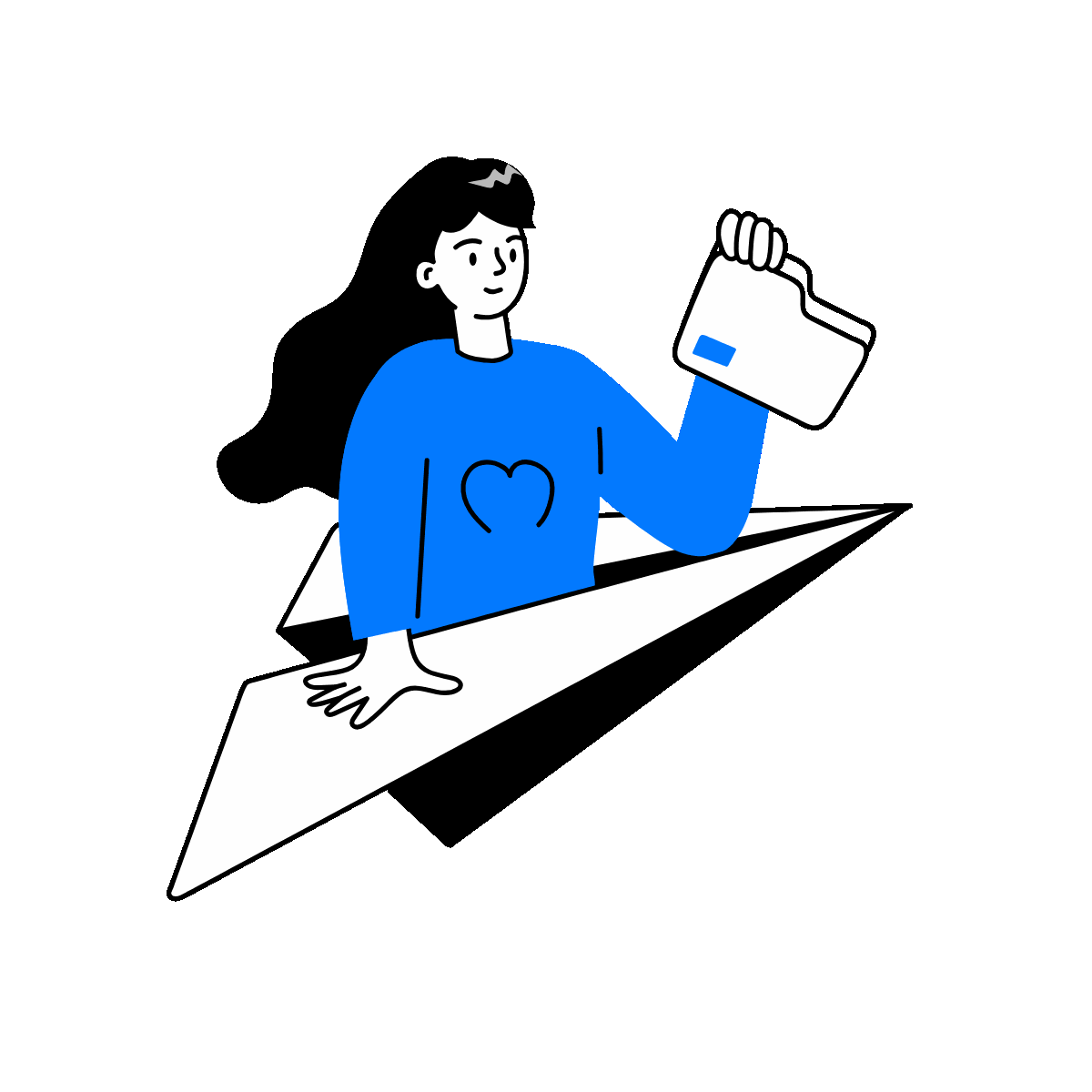 Sending Data Doodle Animated Illustration