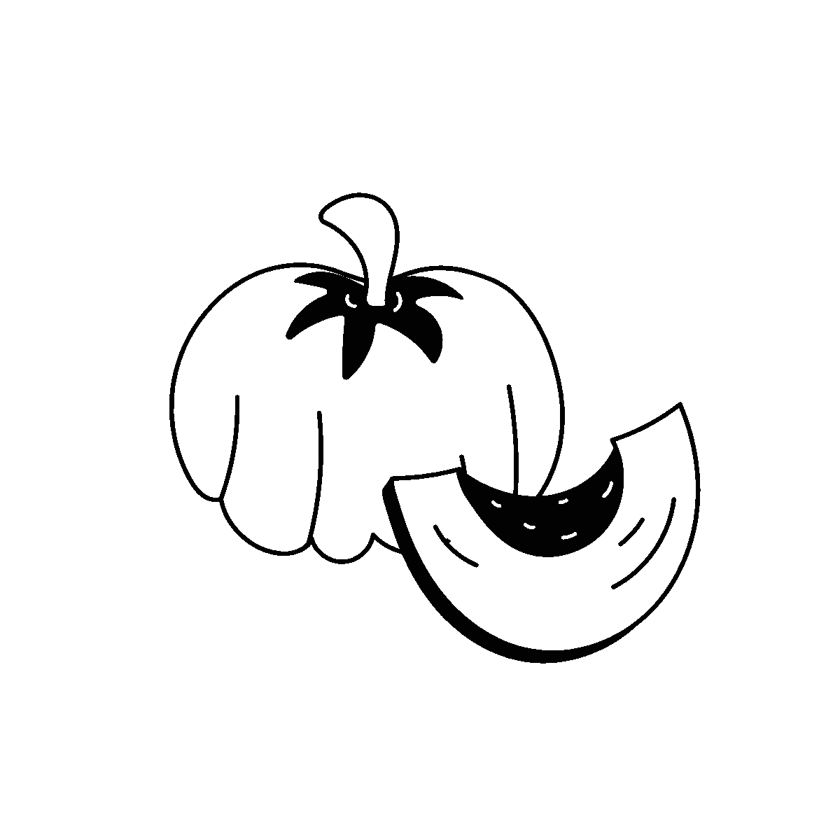 Thanksgiving pumpkin doodle animated icon