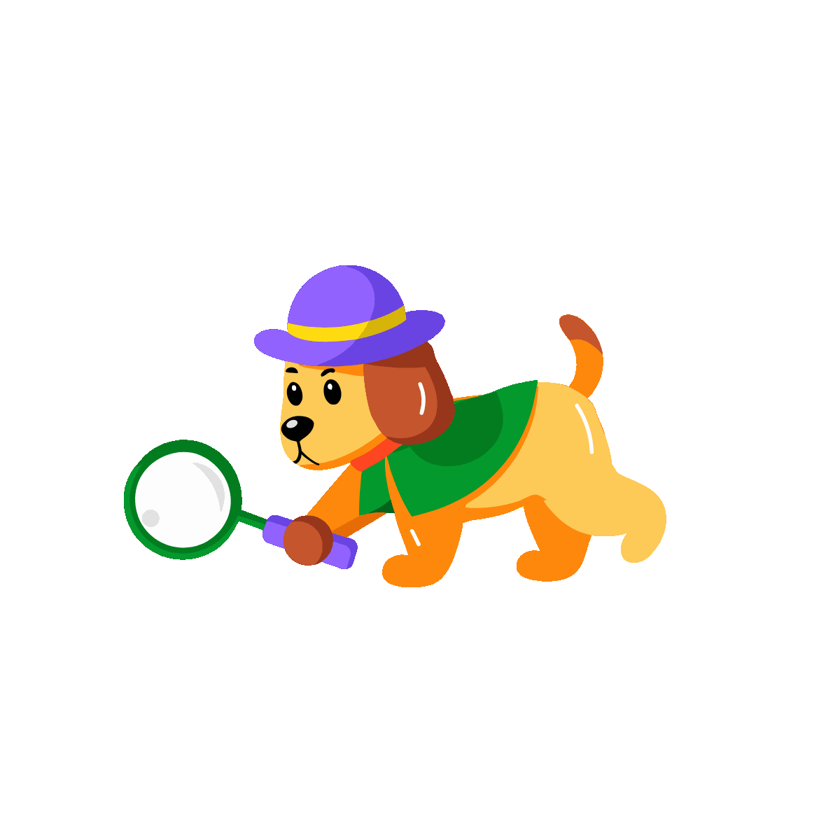 Animated Dog Eating a Tasty Ice Cream Cone