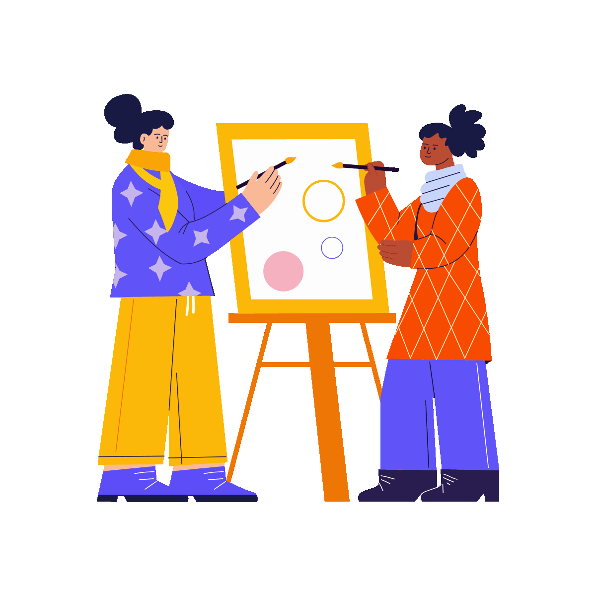 Colour Harmony Flat Animated Illustration