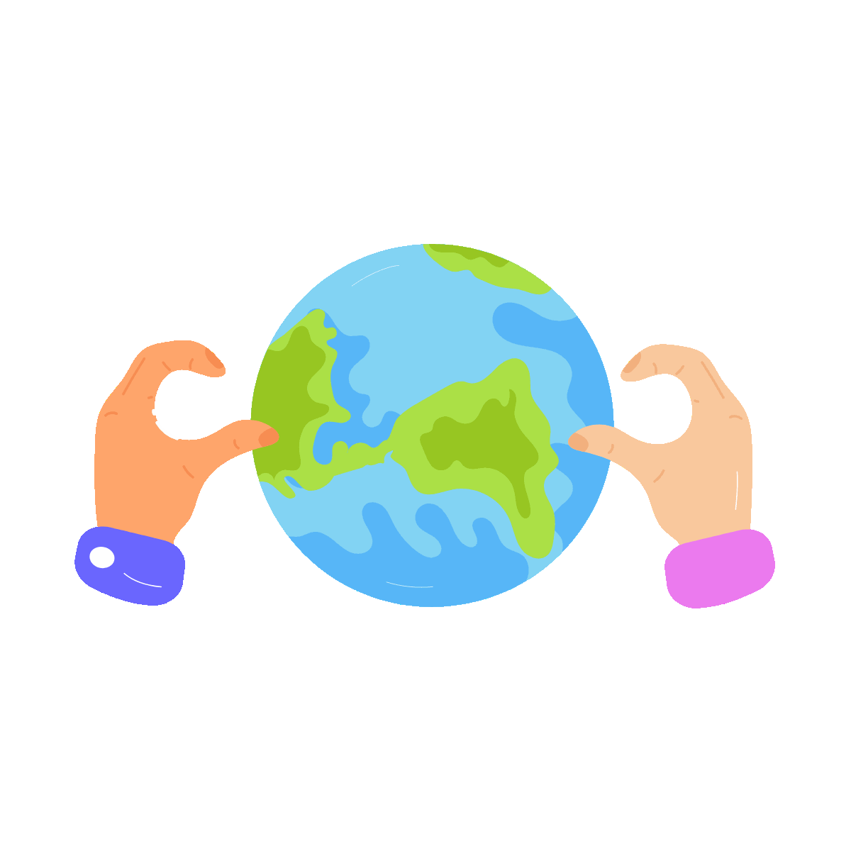 Love Planet Earth Day Flat Sticker Art