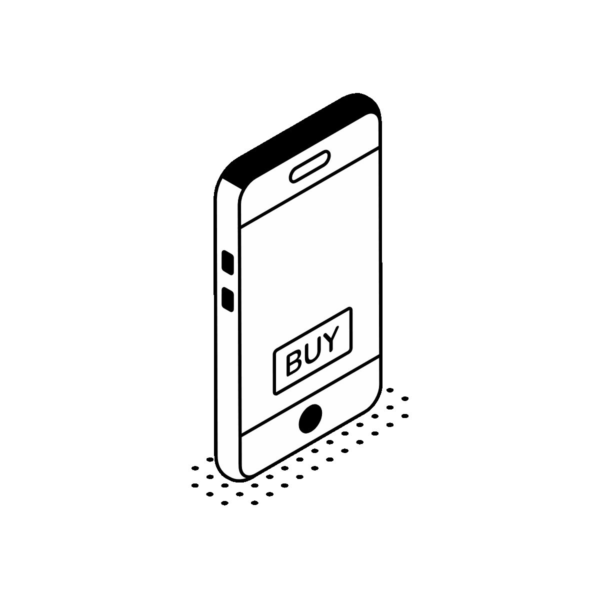 Animated Isometric Mobile Store Shopping