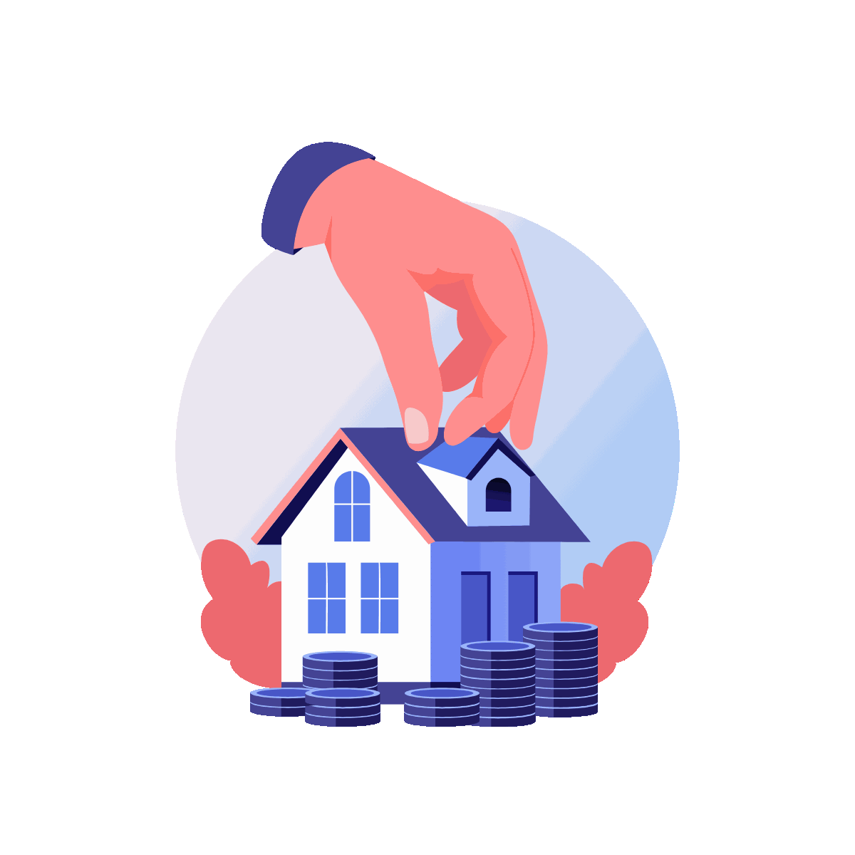 Real Estate Flat Animated Illustration Design