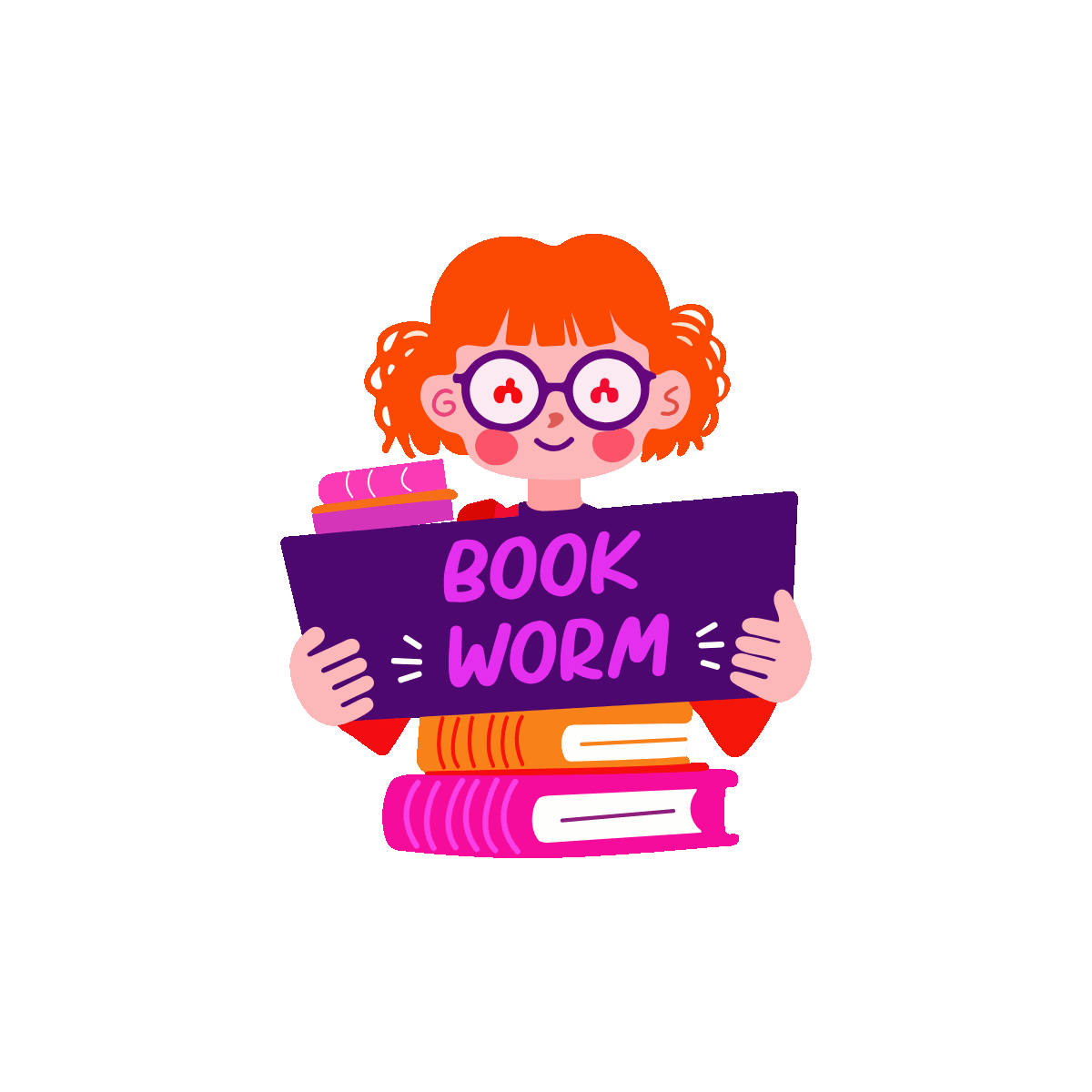 student, girl, bookworm, bibliophile, student, girl, lettering, typography, quote, words, font, text