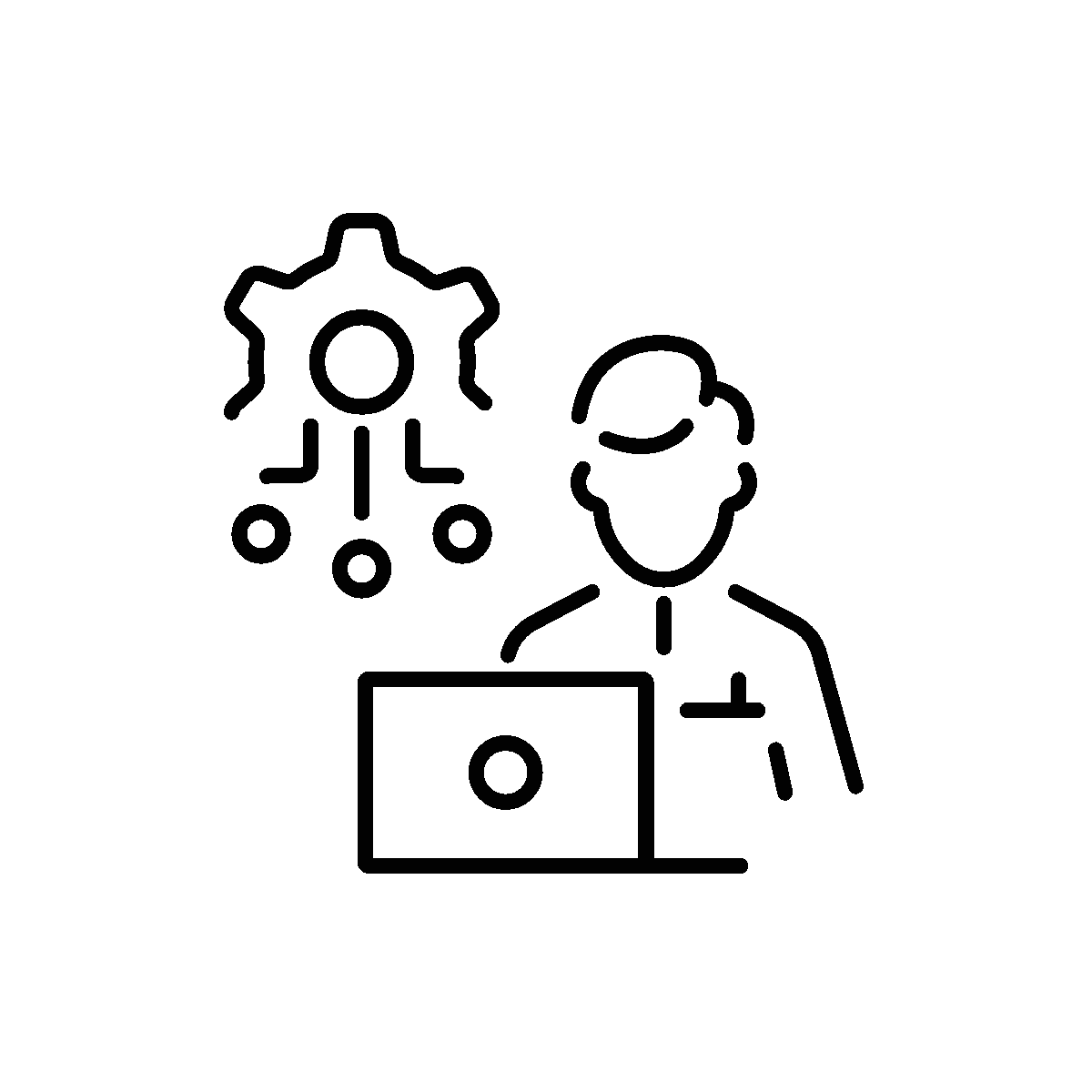 Manager Animated Outline Icon Design