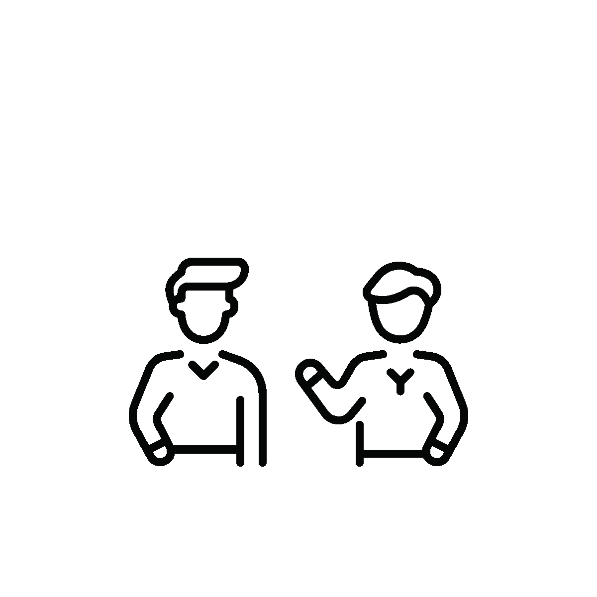 Animated professional conversation talk