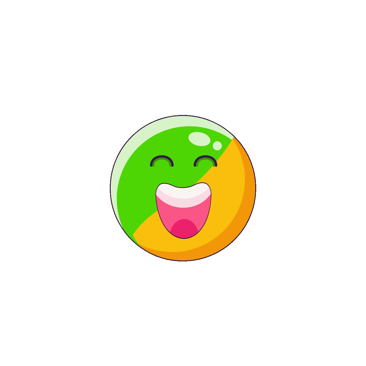 Laughing Emoji Flat Animated Icon Design