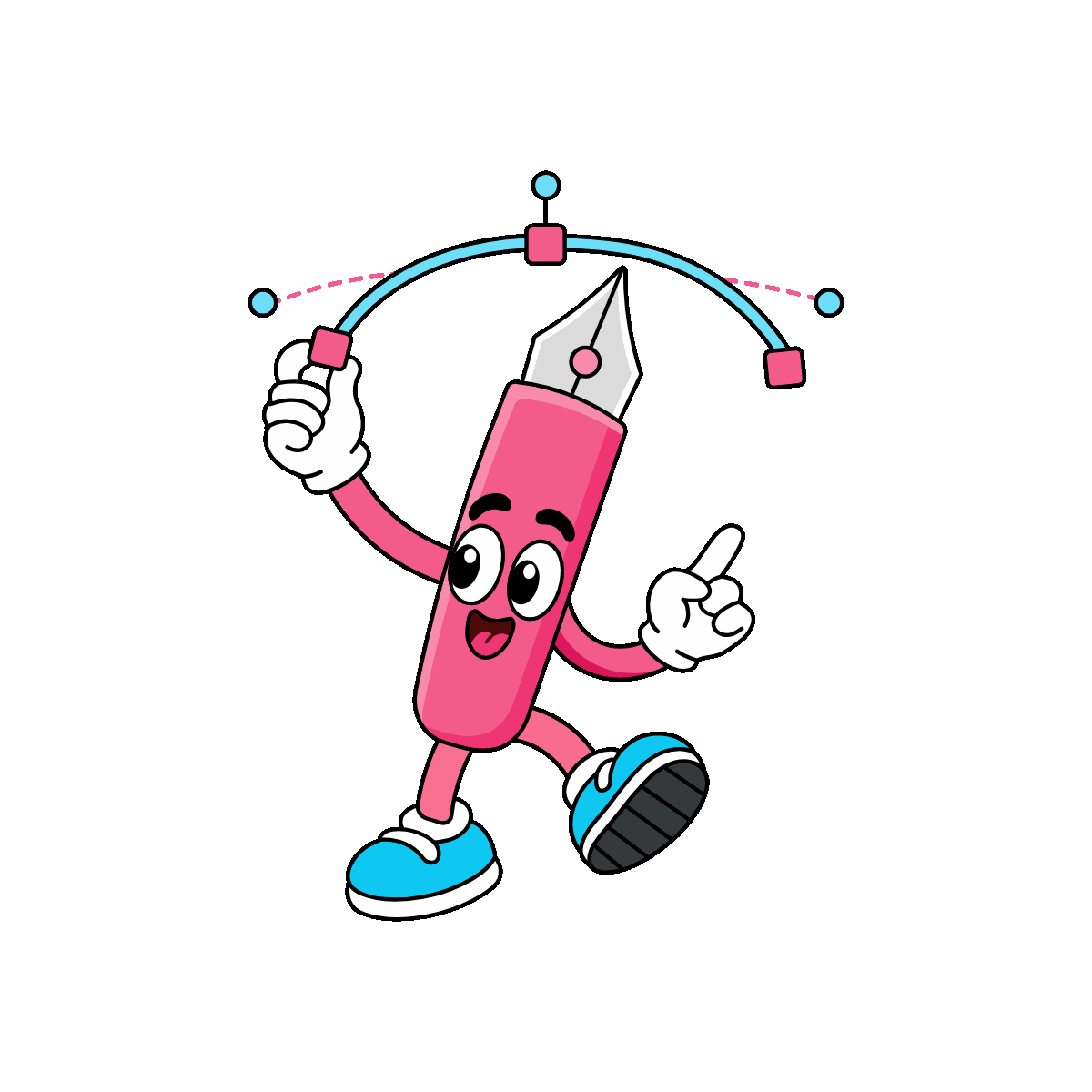 Animated Pen Path Character
