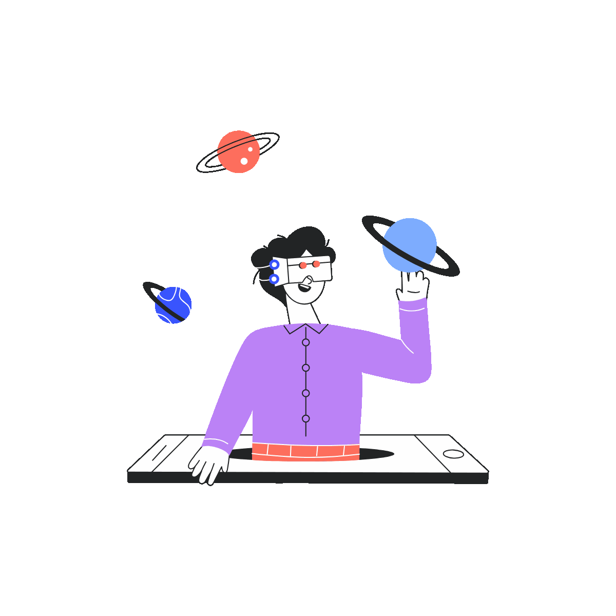 Customizable Animated Linear VR Science