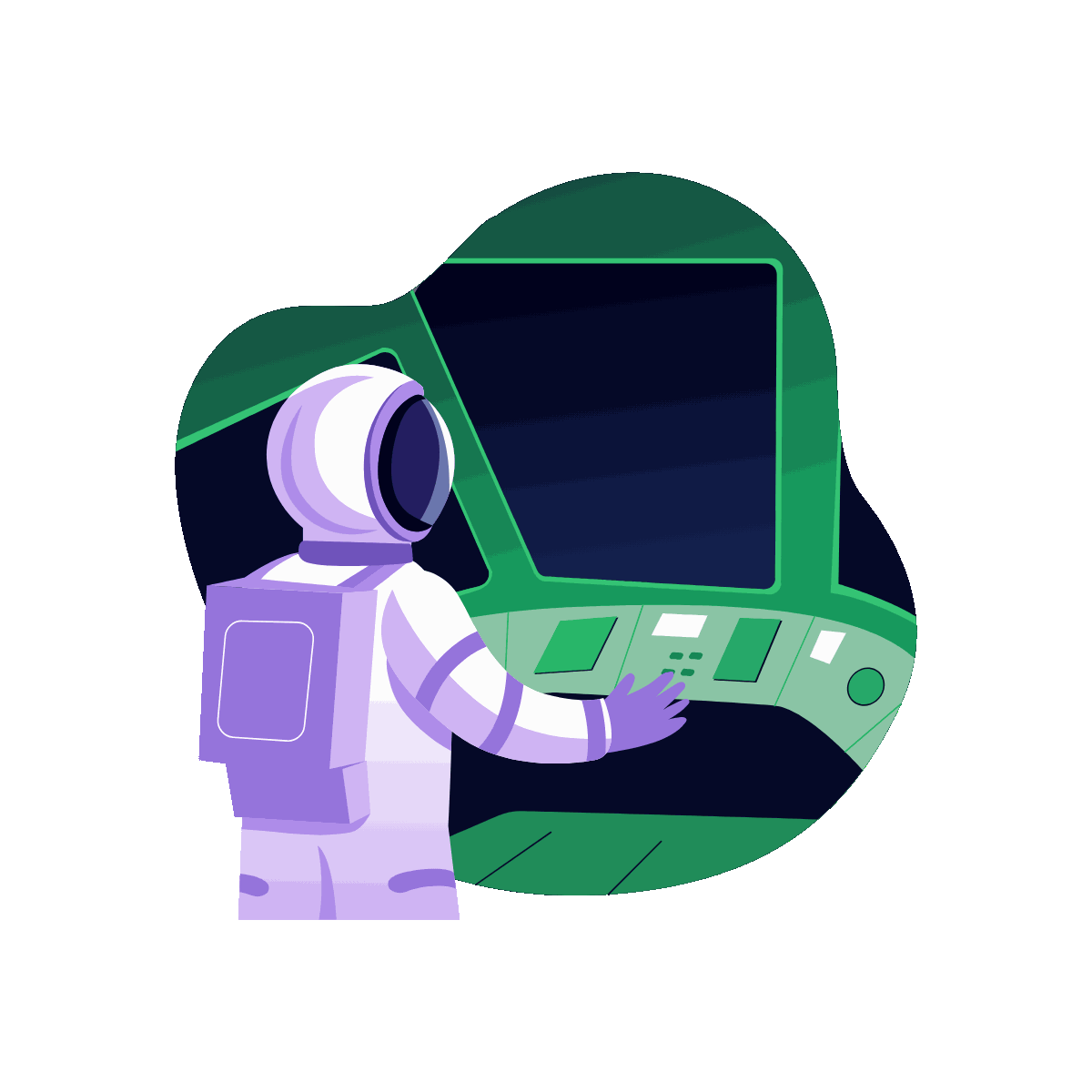 Space Call Communication Illustration