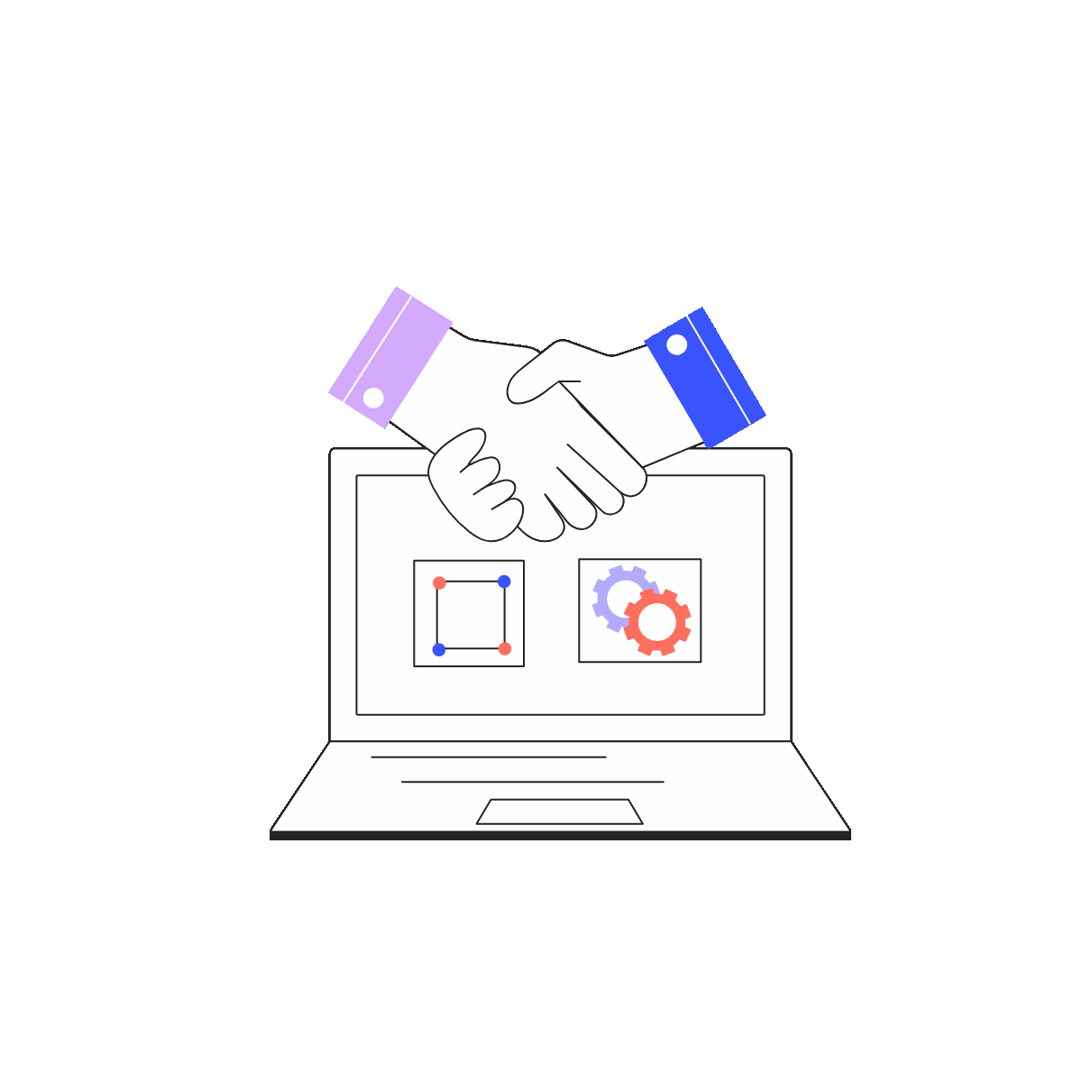 Animated Linear Project Partnership Art