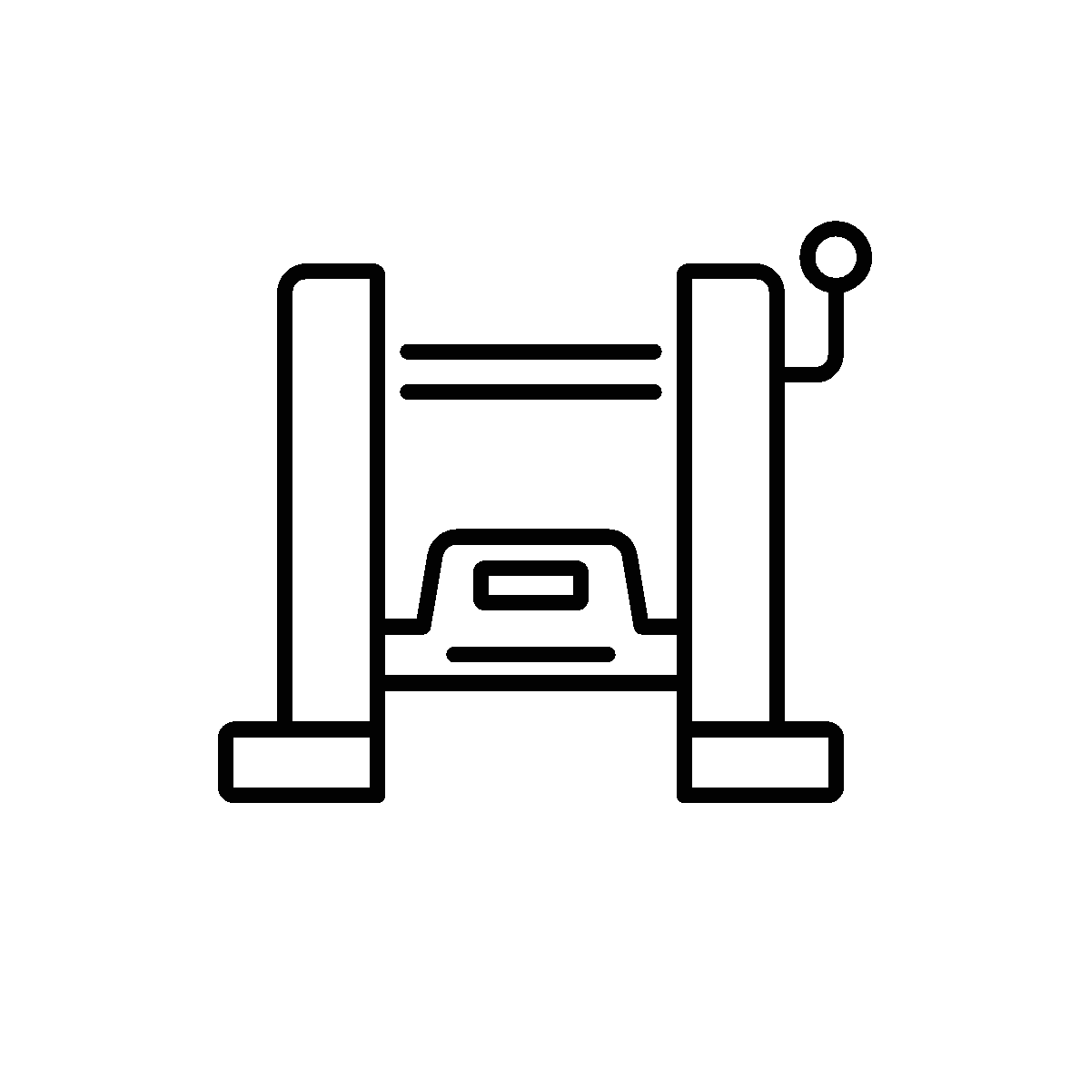 Animated icon of a wood thicknesser