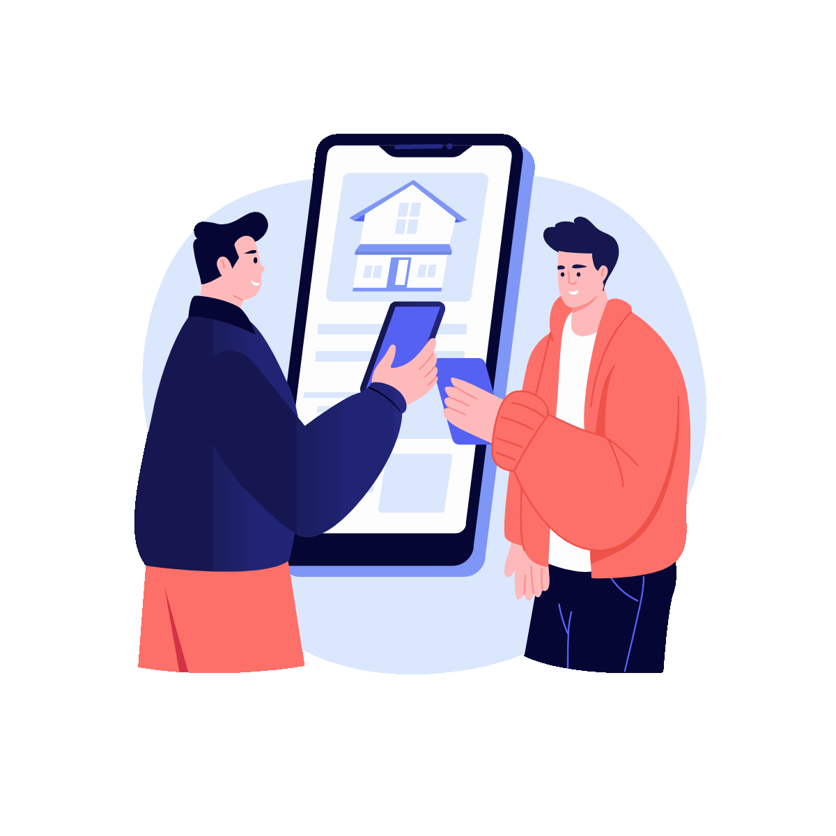 Digital House Flat Animated Illustration