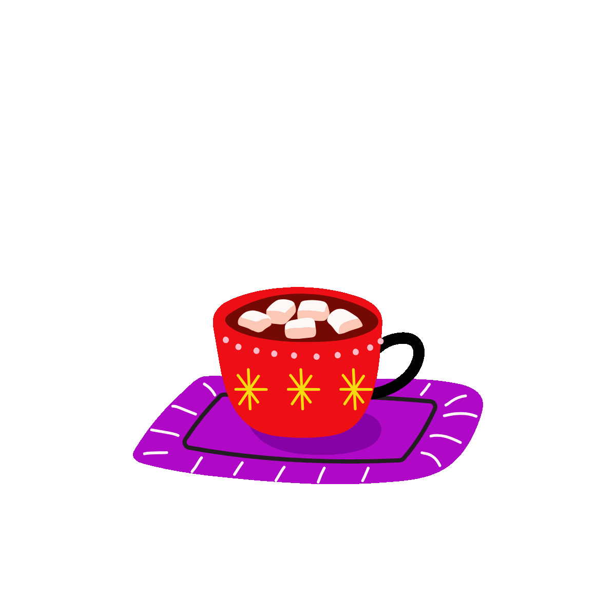 Warm Wishes Flat Animated Sticker Design