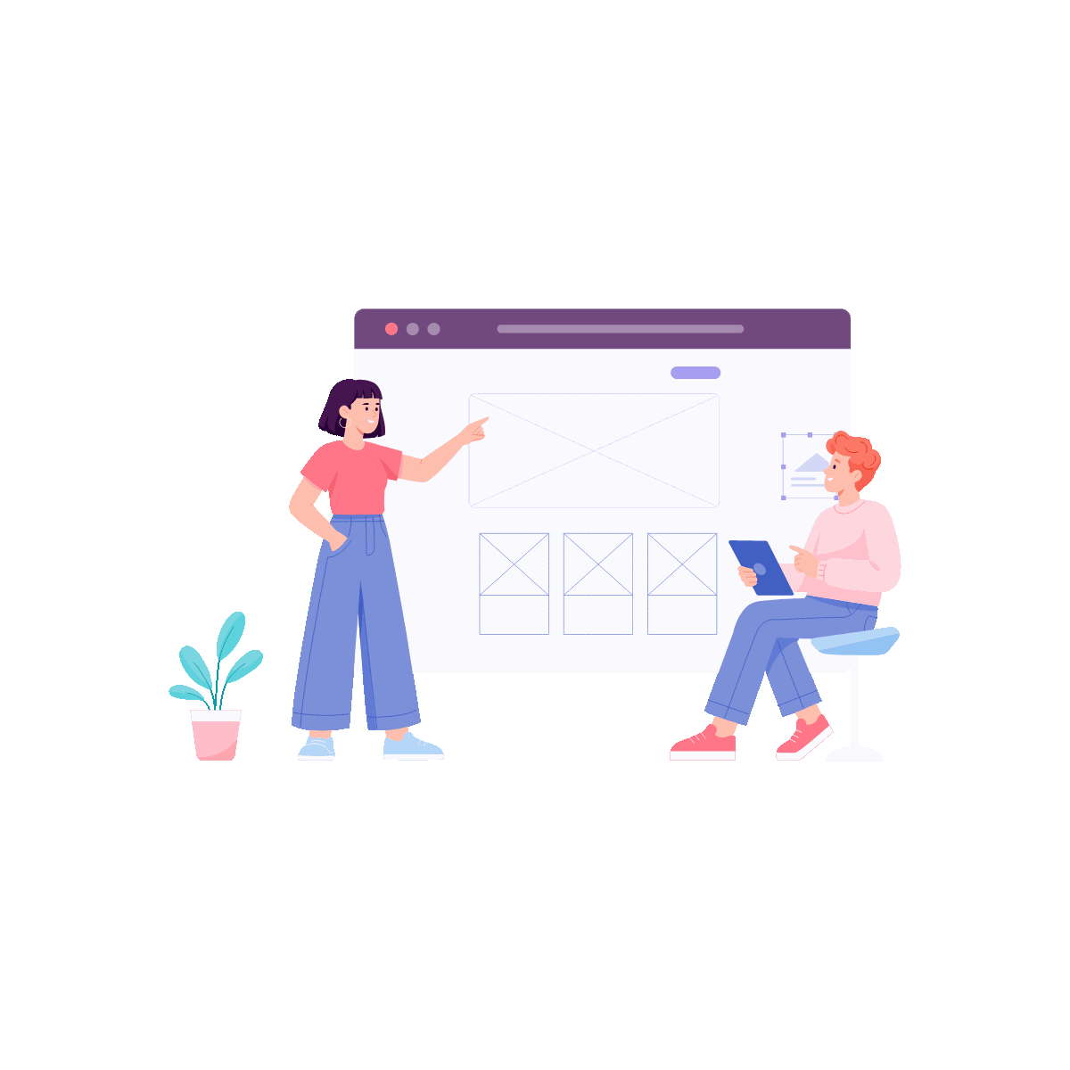 Digital UI Wireframe Planning Process