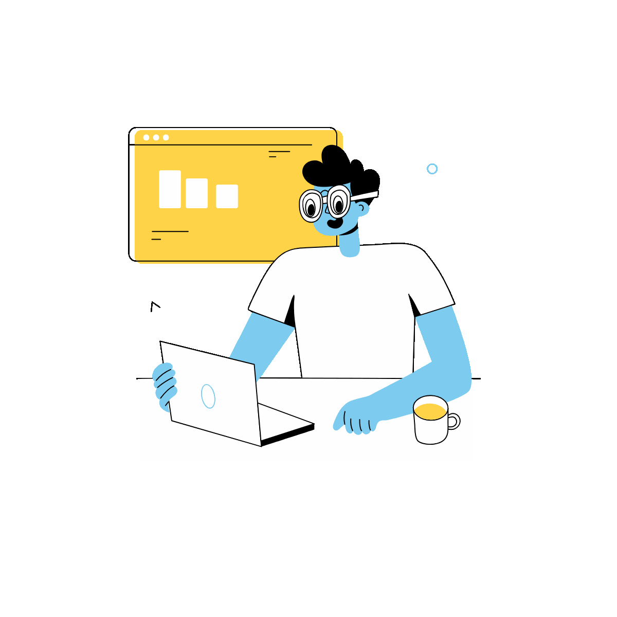 Recession Outline Mini Animation Illustration