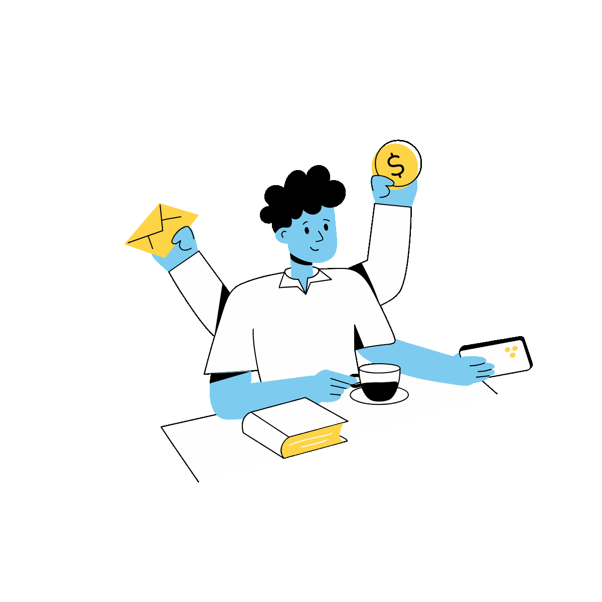 Multitasking Outline Mini Animation