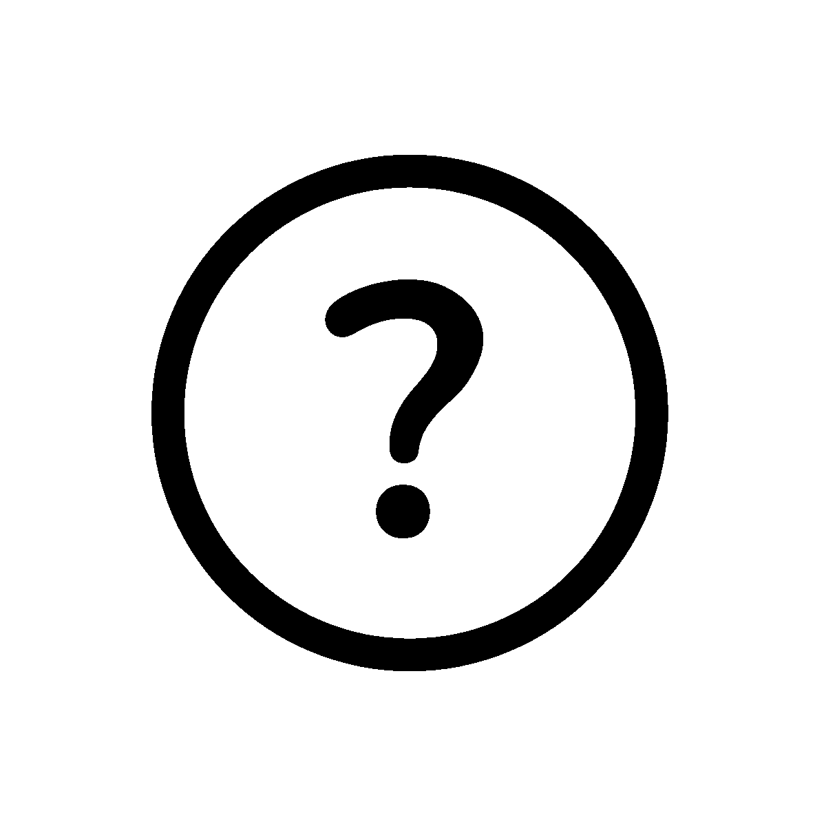 Premium animated icon of question in linear style