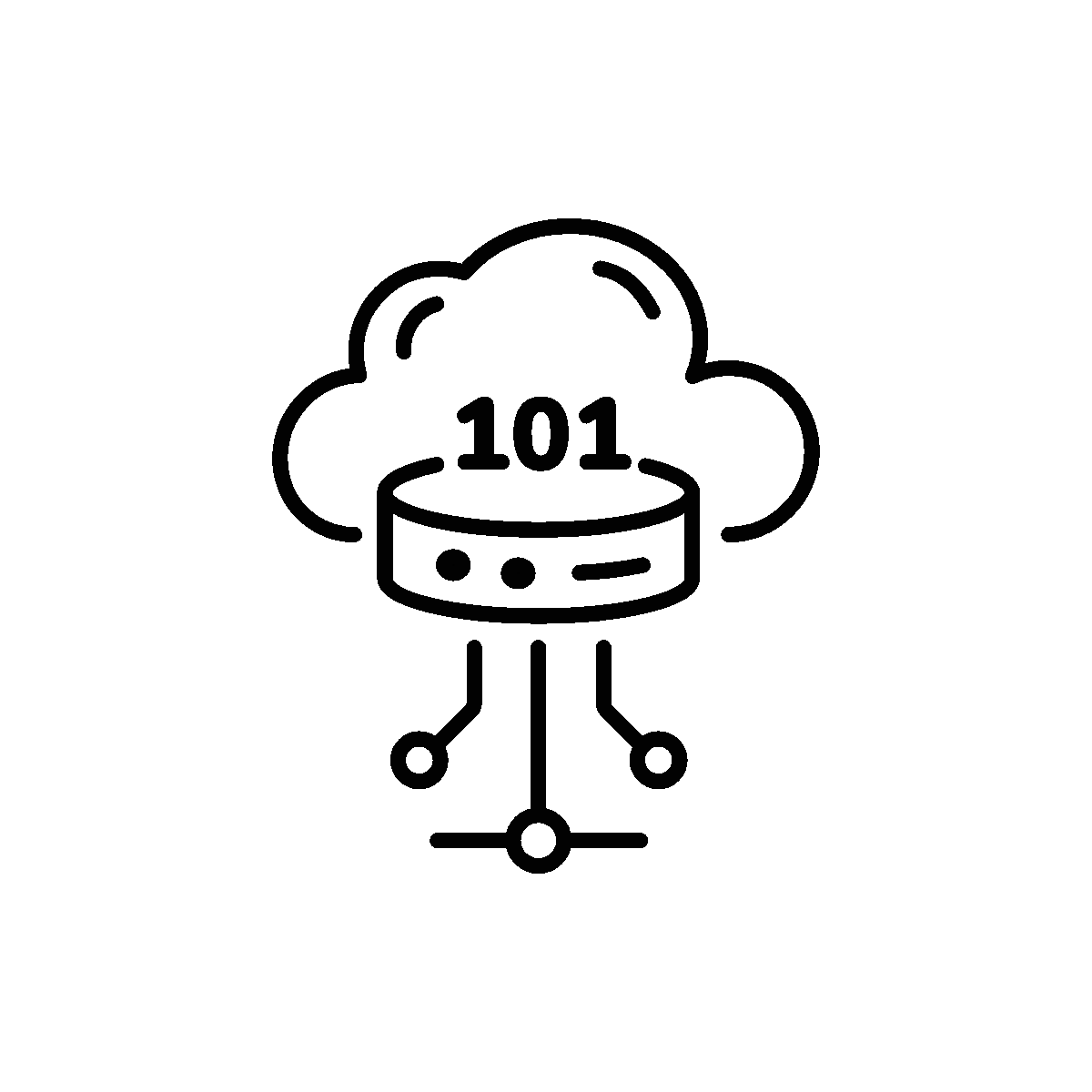 Cloud Hosting Line Animated Icon Design