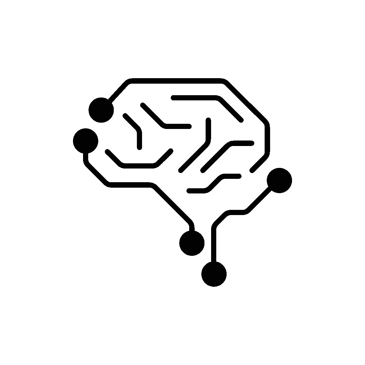 Ready-to-Use Neural Network Outline Icon