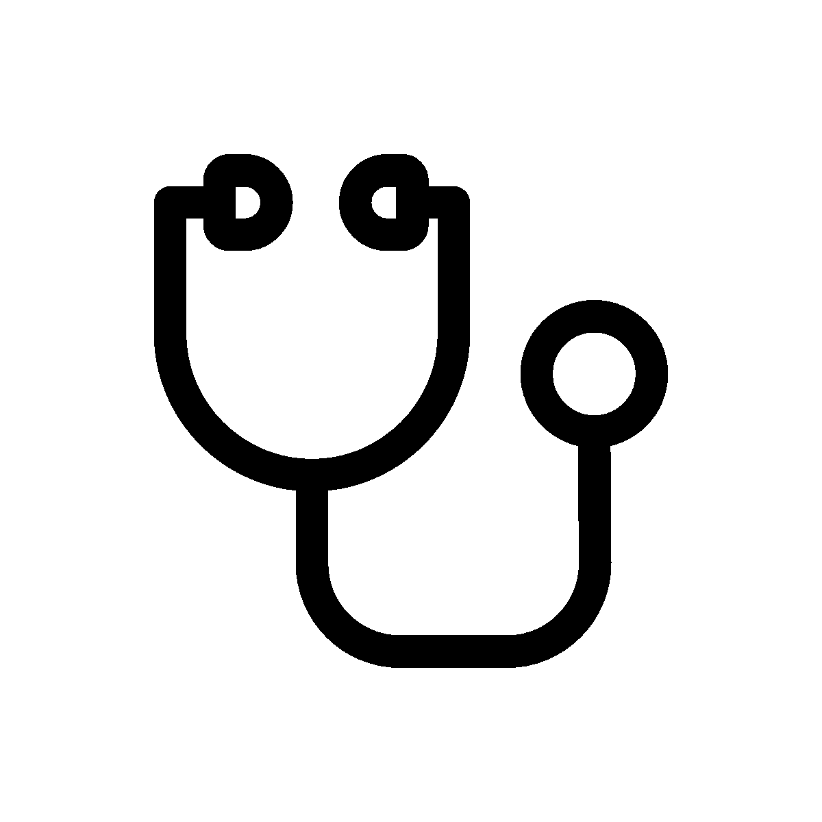 A line style animation of stethoscope