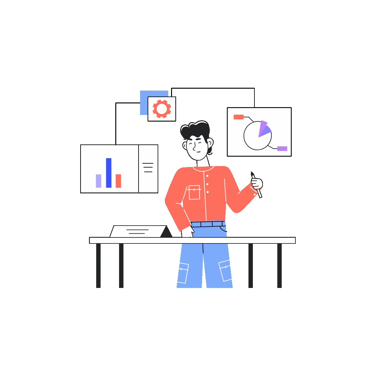 Latest Animated Linear Business Plan Art