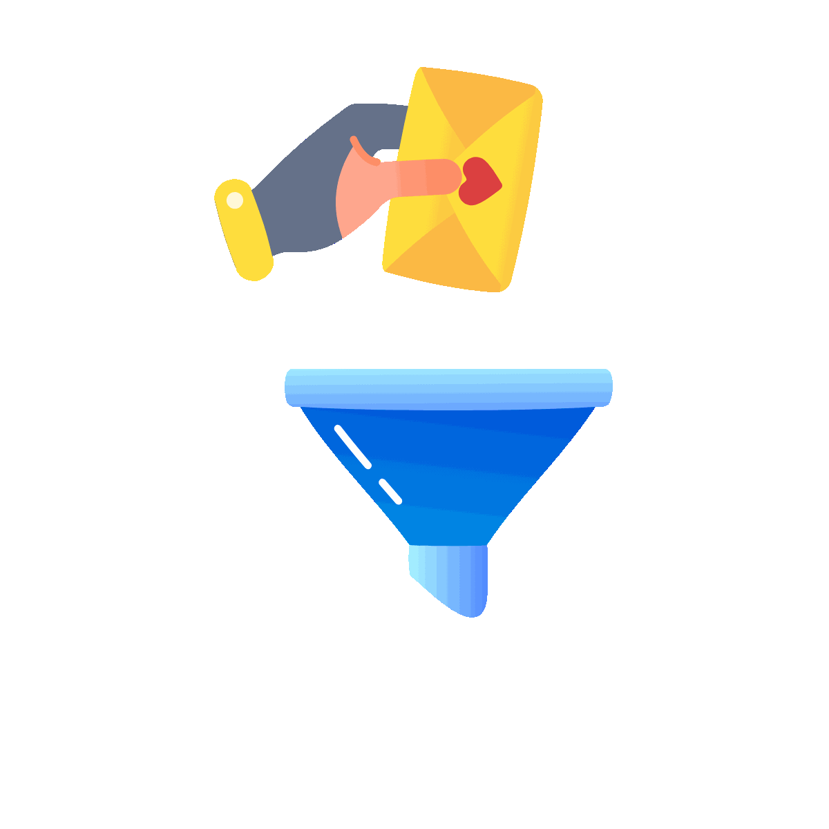 Flat Animated Love Filter Icon Design