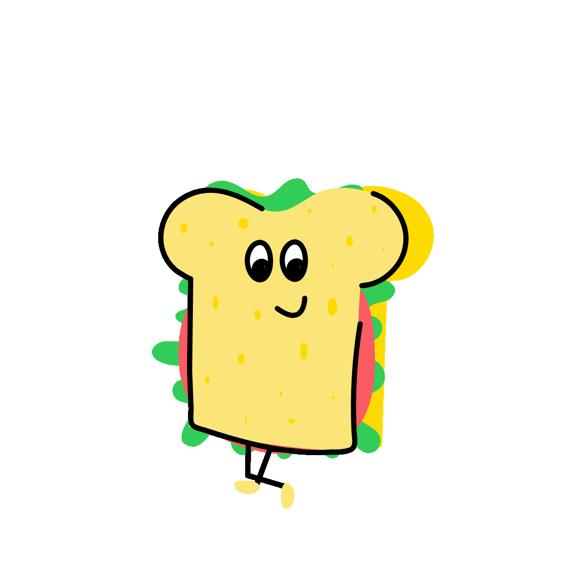 Captivating Bread Slice Animated Sticker