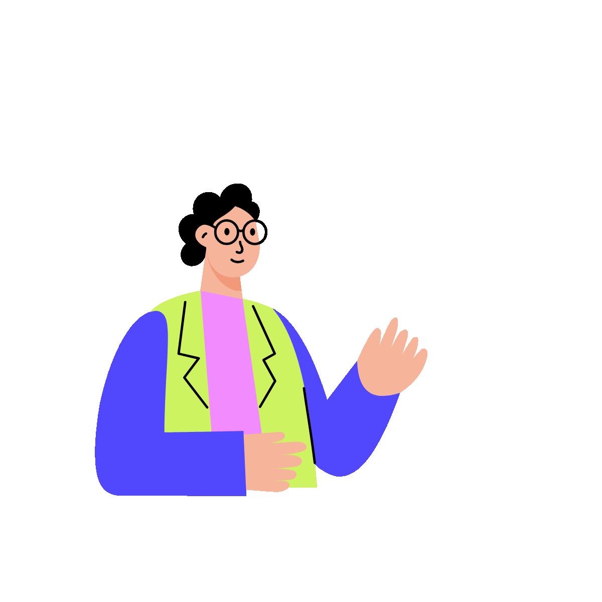 Robot Scientist Flat Animated Illustration