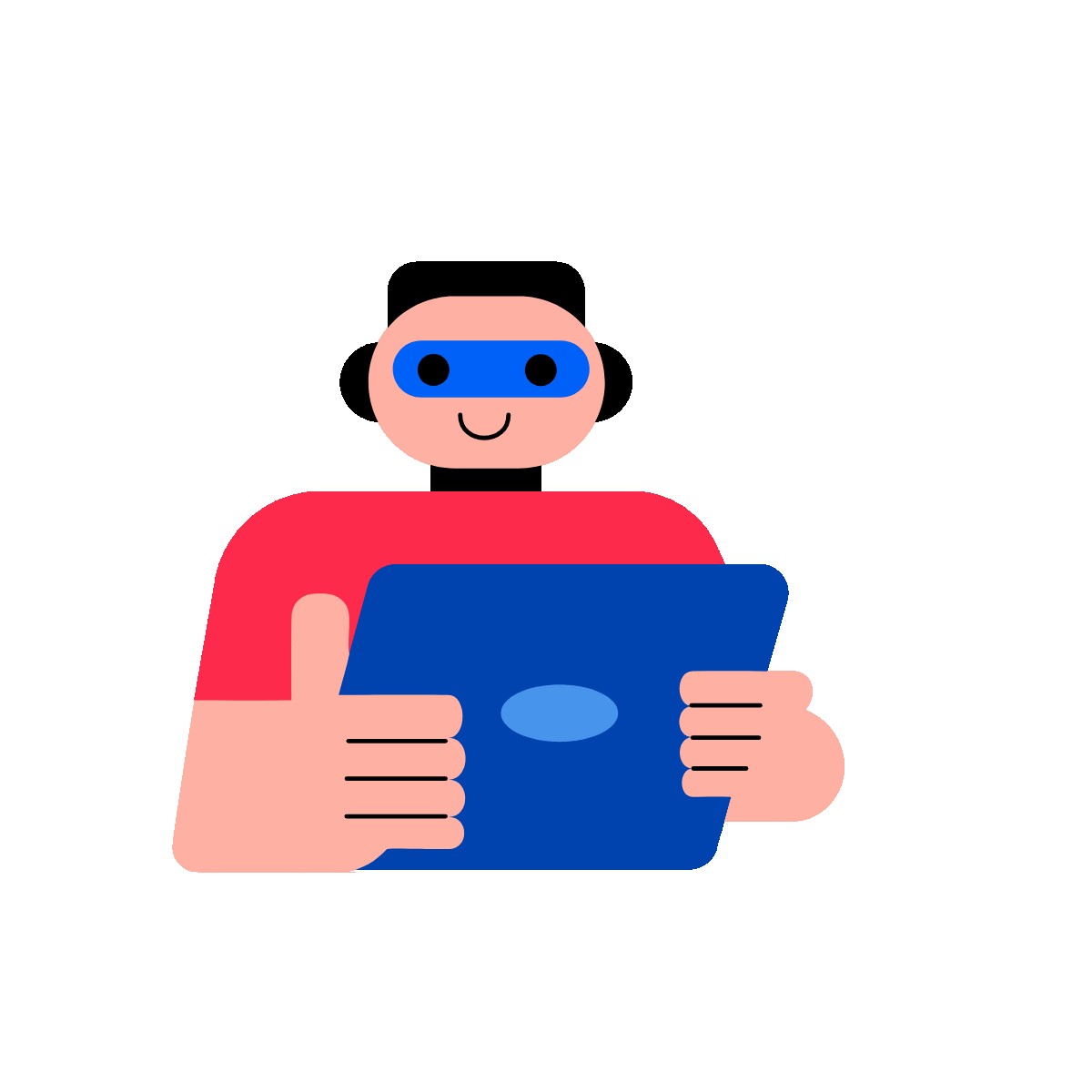 A flat style animated illustration showing a robot cat