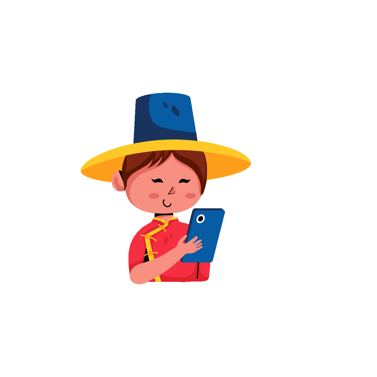 Flat icon animation of New Year message