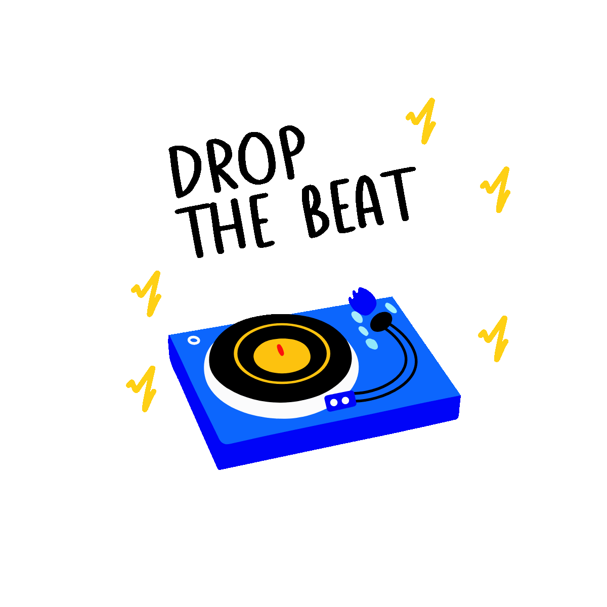 Drop the Beat Music Player Animated Sticker