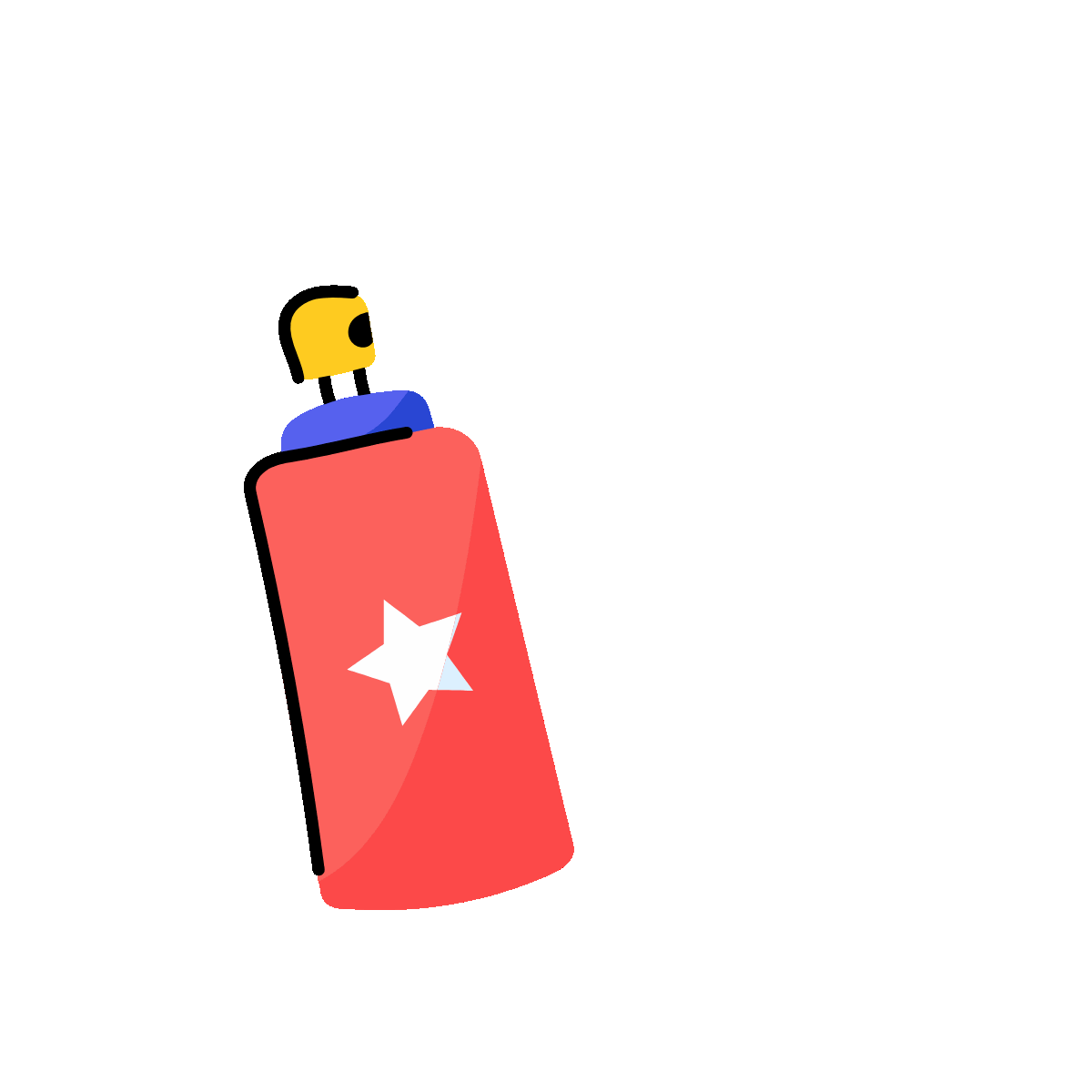 Snow Spray Flat Icon for Parties and Events