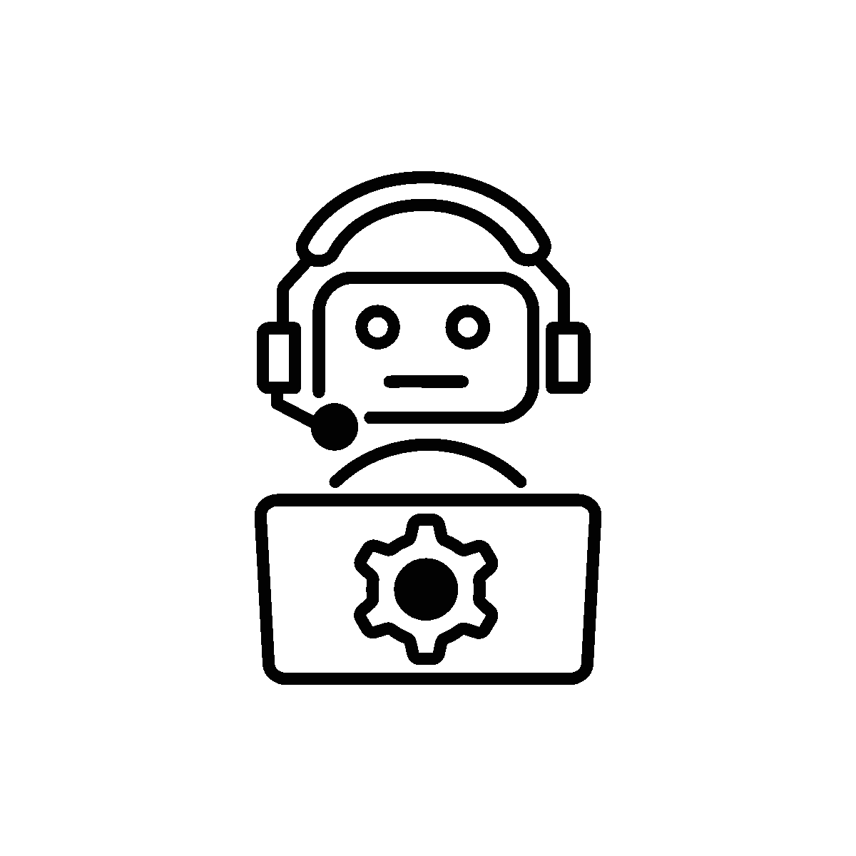 Outline Animated Virtual Assistant Icon