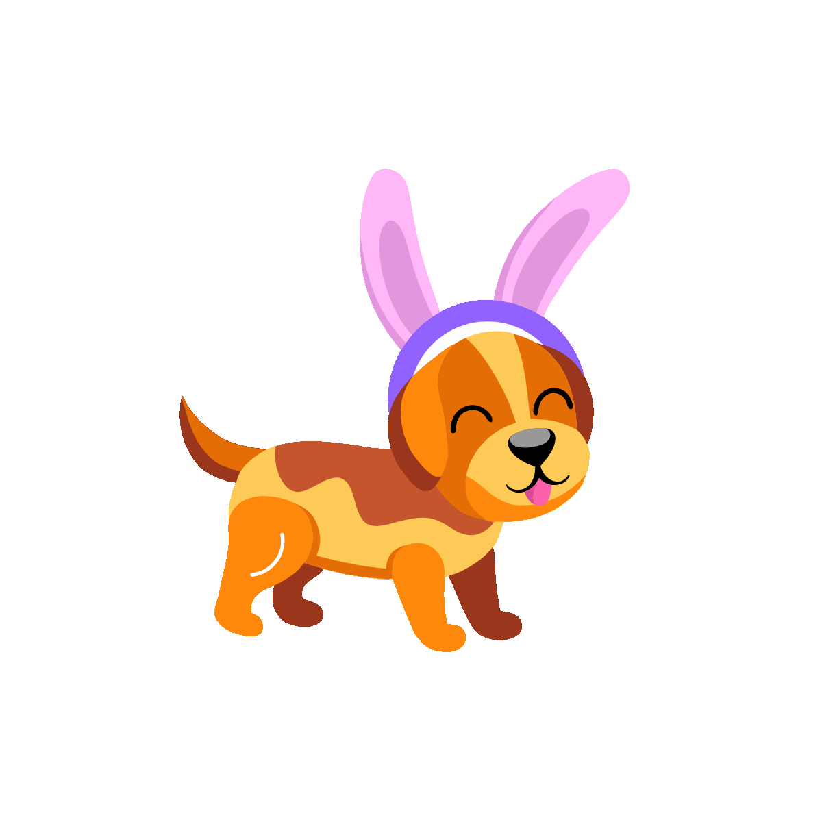 Animated Dog Serving a Delicious Meal