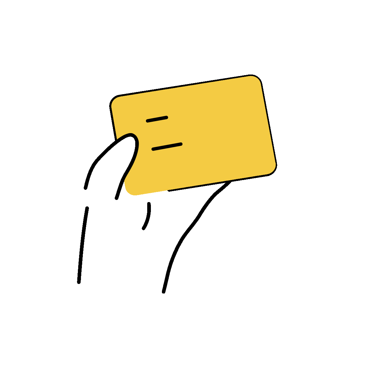 Animated Message Note Doodle Illustration