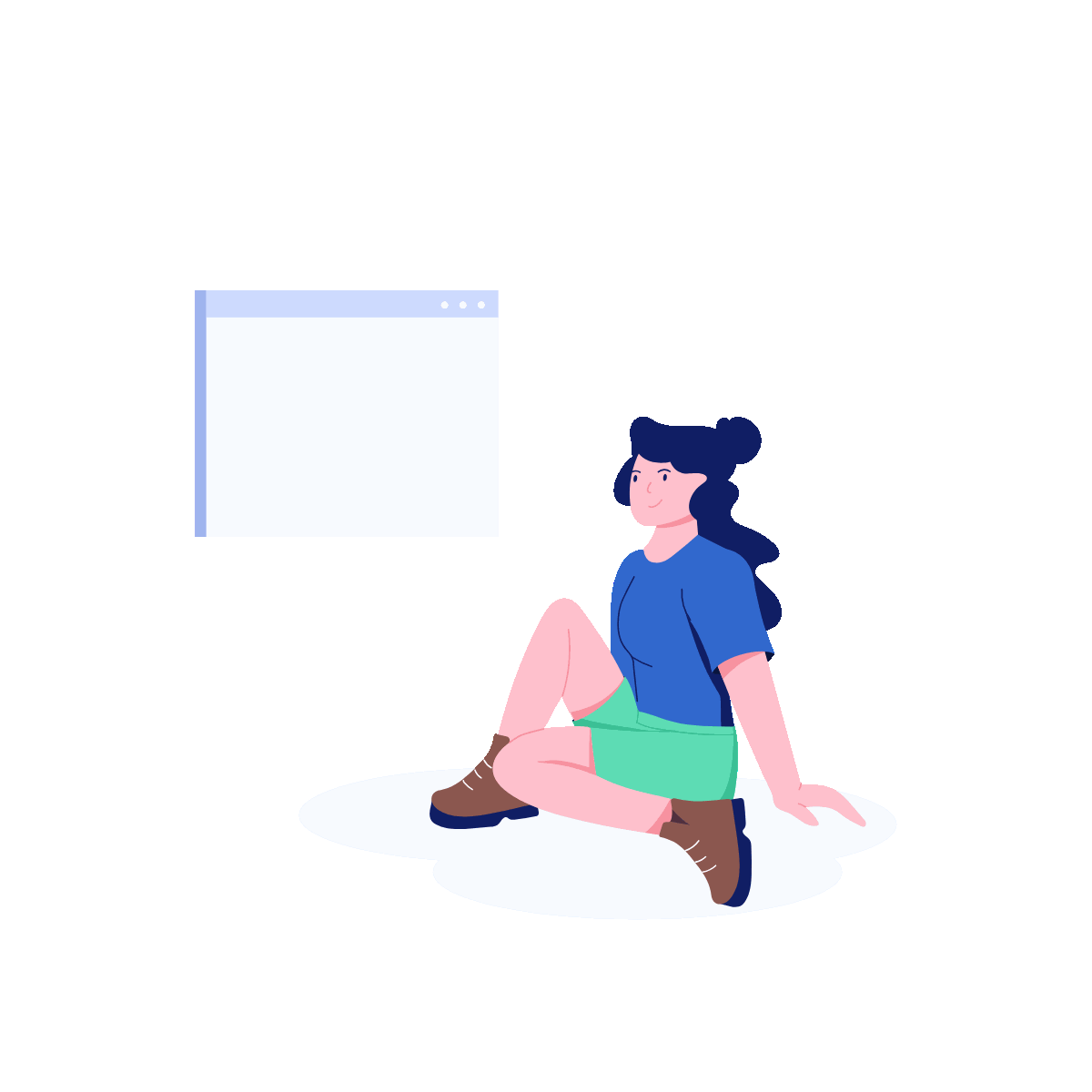 Flat Online Food Order Illustration