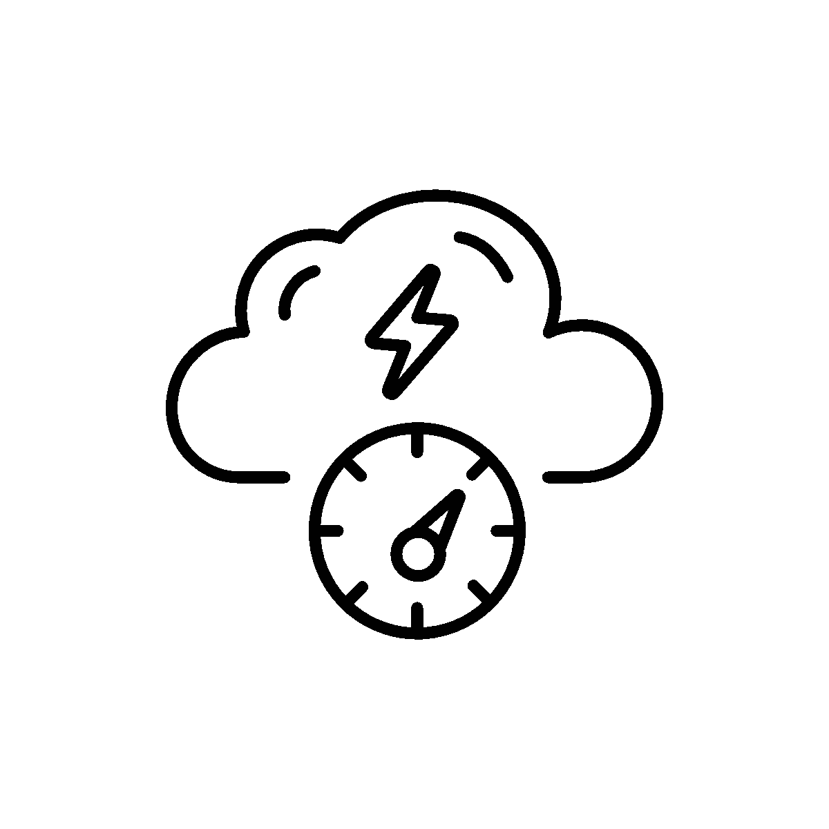 Cloud Performance Line Animated Icon