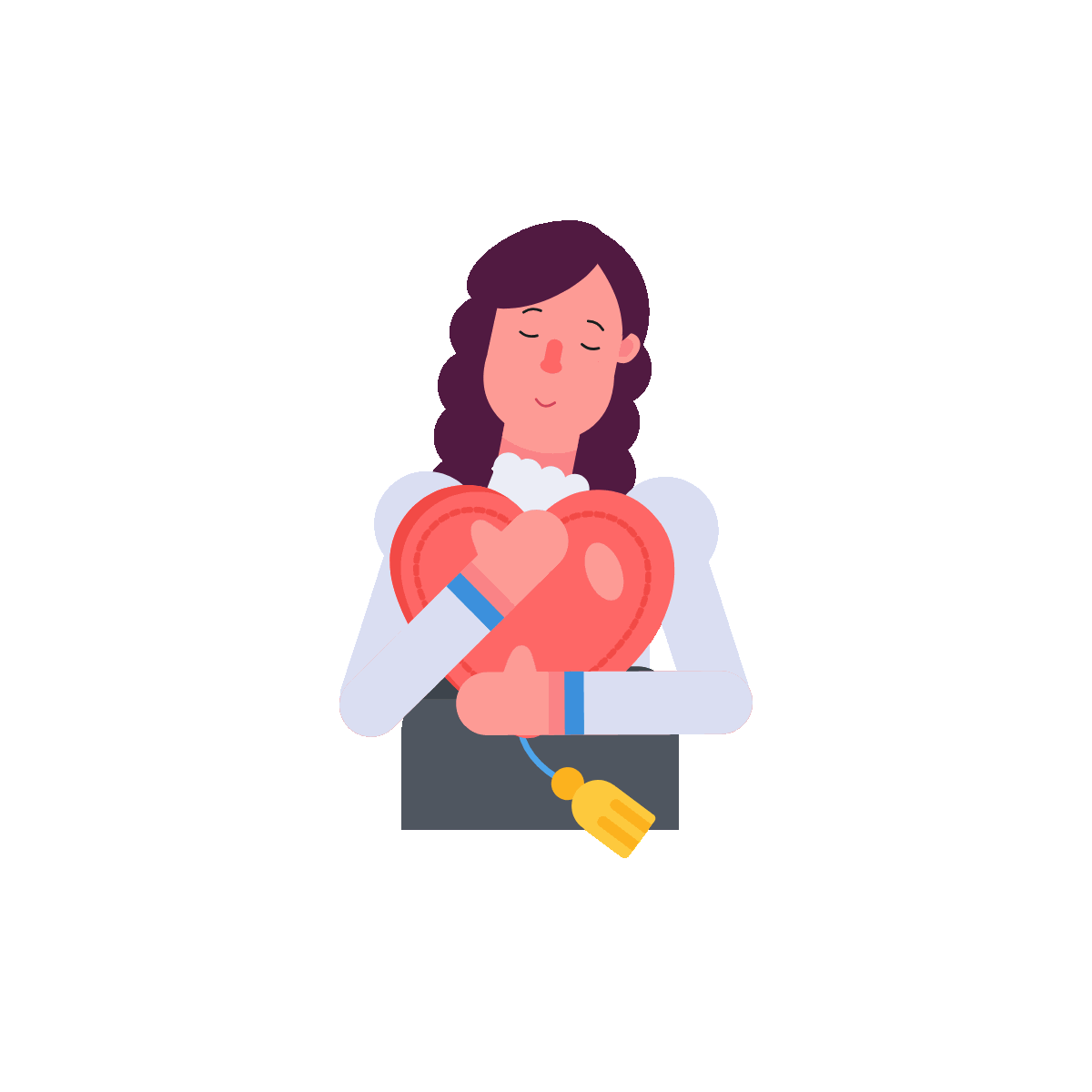 Animated icon of passionate love