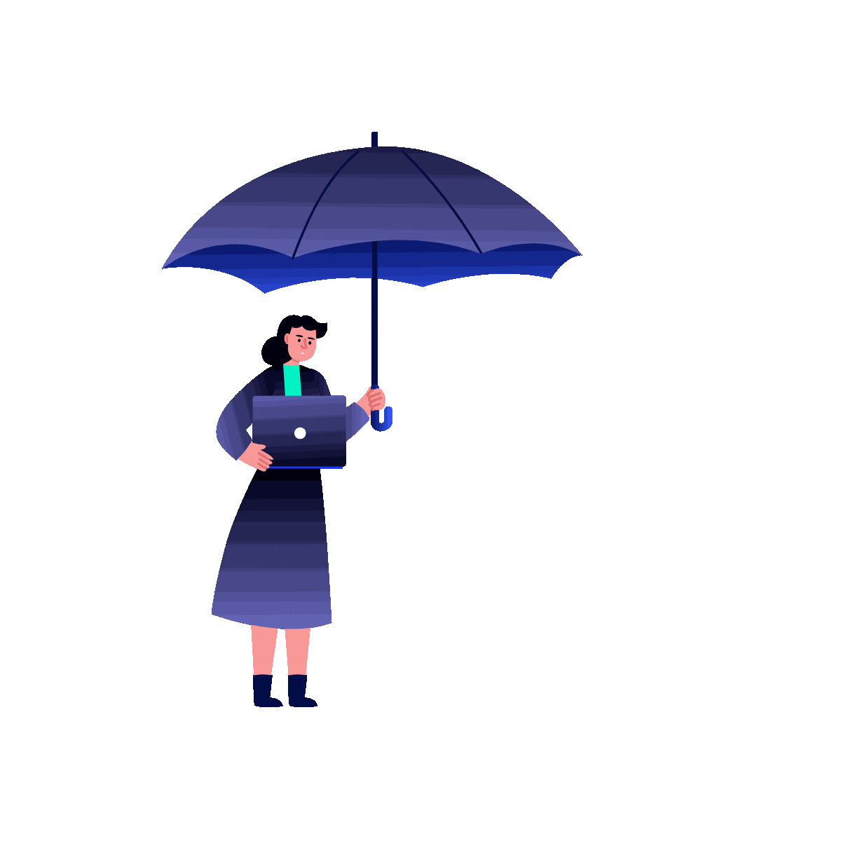 Data Theft Flat Animated Illustration Design