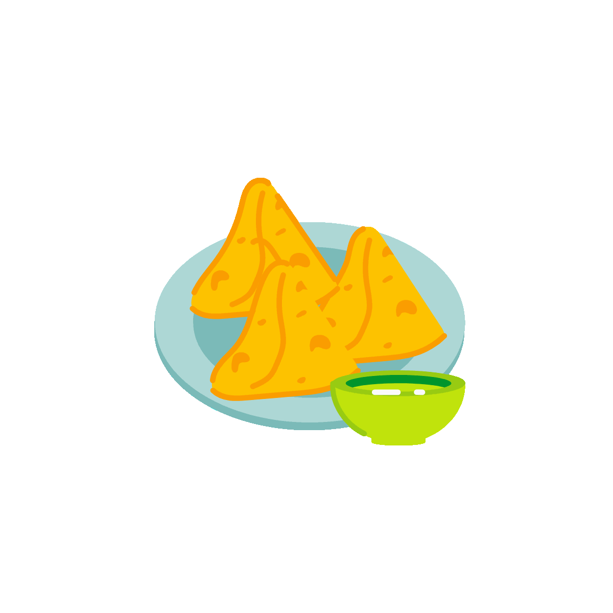 Stuffed Snack Flat Animated Sticker