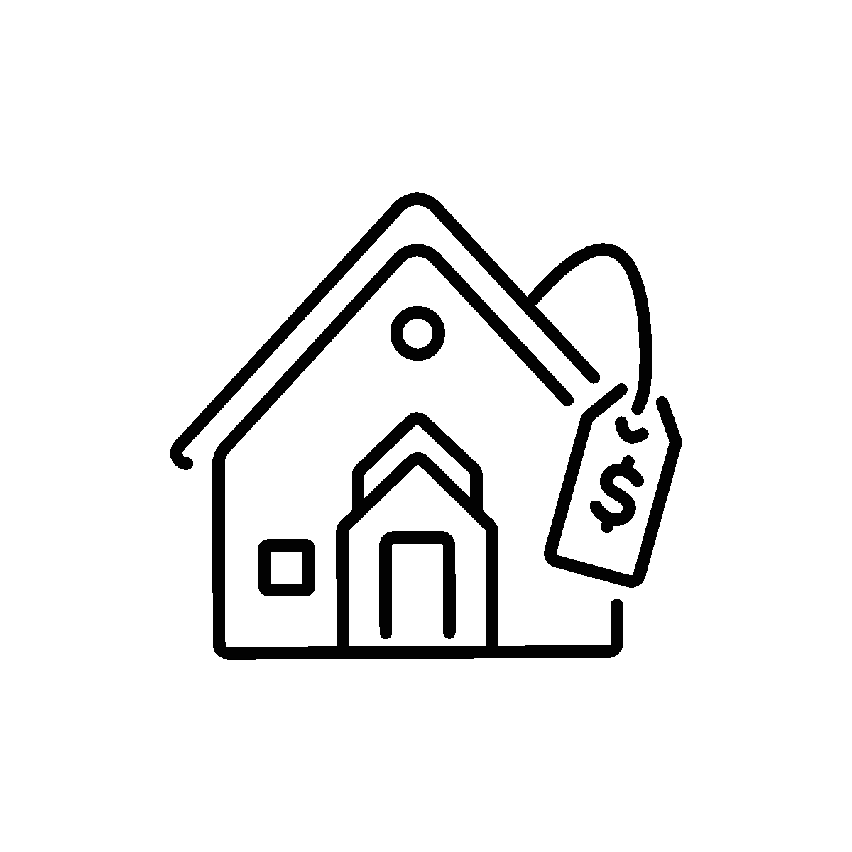 Latest House Price line animated icon