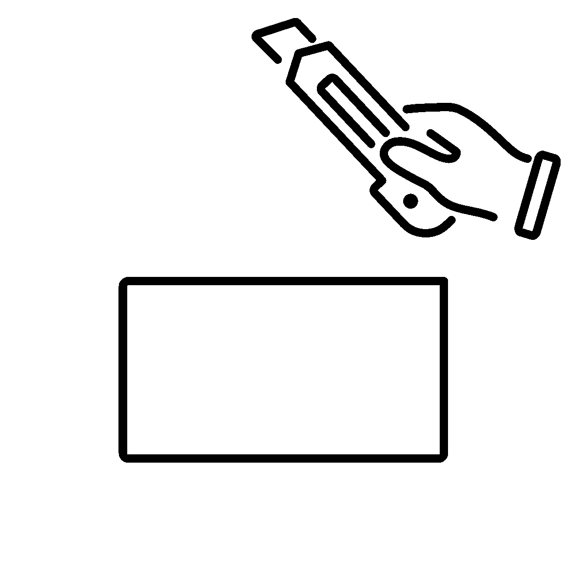 Craft Knife Animated Line Icon Design