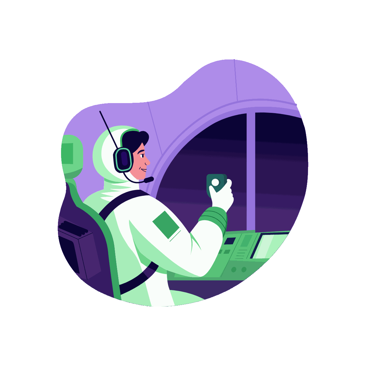 Astronaut Space Adventure Illustration